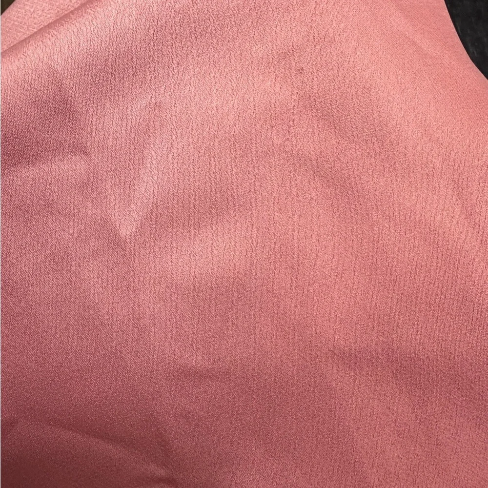 BHLDN Anthropologie Halter Satin Maxi Dress 14P Dusty Rose Bridesmaid Derby - Picture 11 of 12